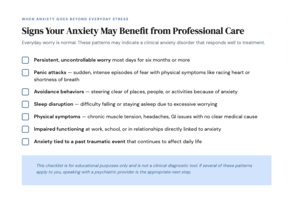 signs you need anxiety medicine