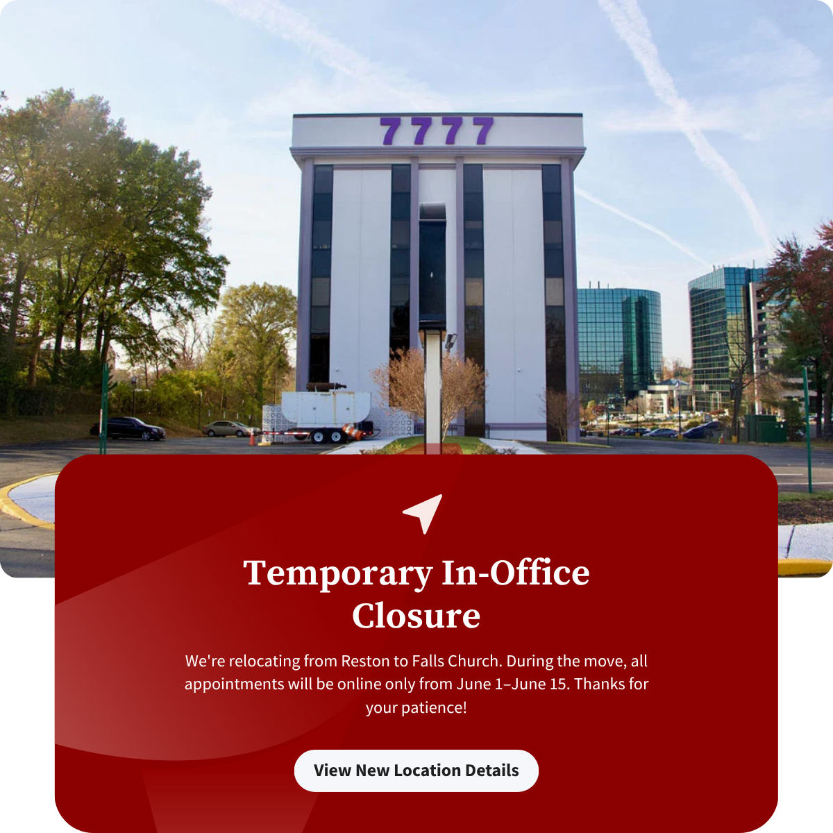 We're Moving Popup